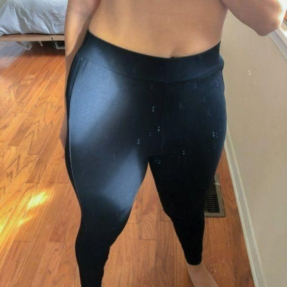 Fila Mesh Logo Paneled Jogger Leggings Black XS - Picture 3 of 8